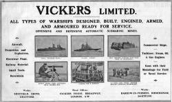Reklama z roku 1914 prezentující možnostmi námořních sil